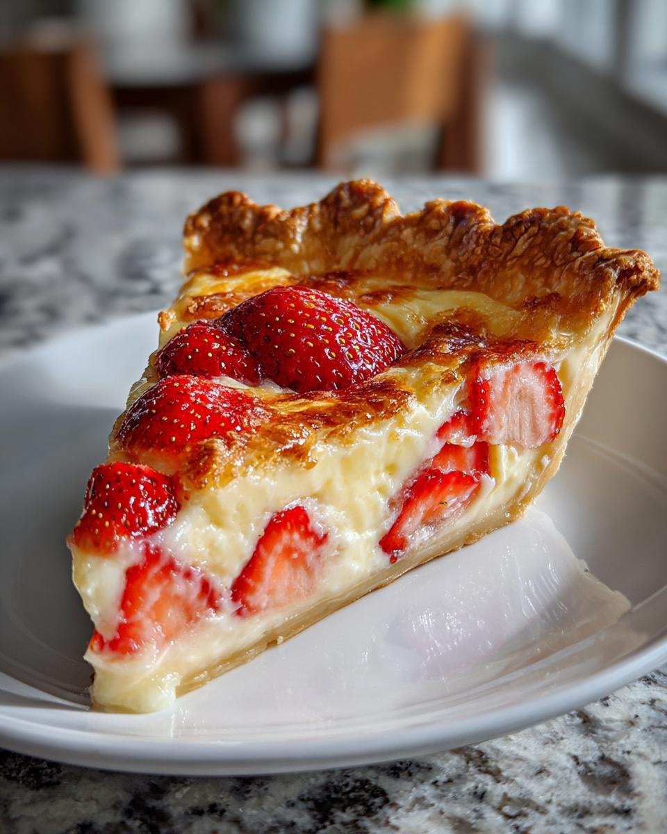Easy Strawberry Buttermilk Pie - detail 2