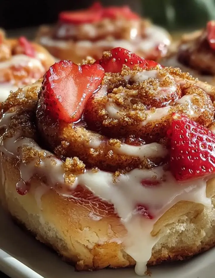 Easy Strawberry Cheesecake Cinnabon Rolls