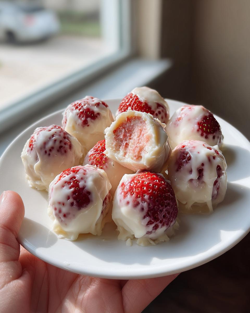Easy Strawberry Yogurt Bites - detail 2