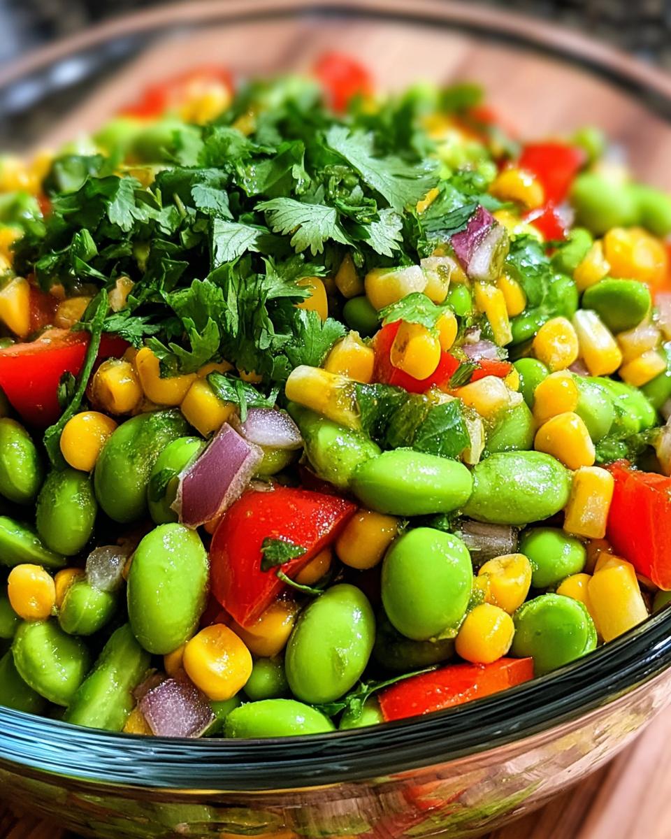 Edamame Salad with Cilantro Lime Dressing - detail 1