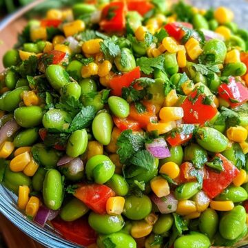Edamame Salad with Cilantro Lime Dressing