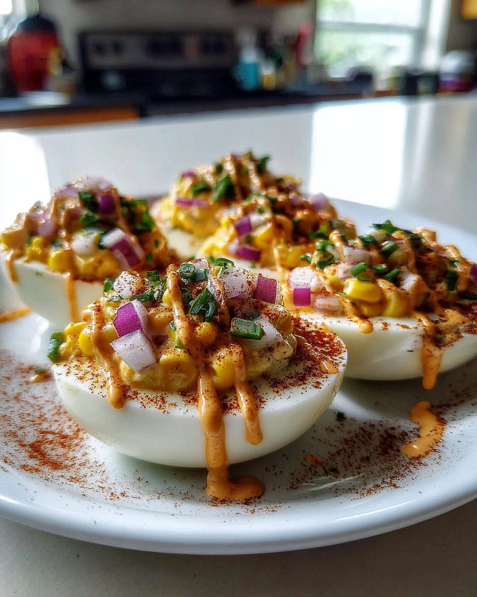 Elote Deviled Eggs - detail 2