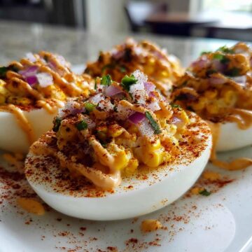 Elote Deviled Eggs