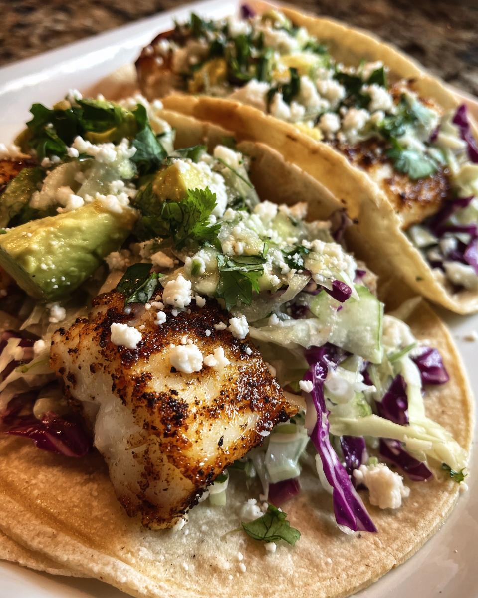 Fish Tacos with Cilantro Lime Slaw - detail 2
