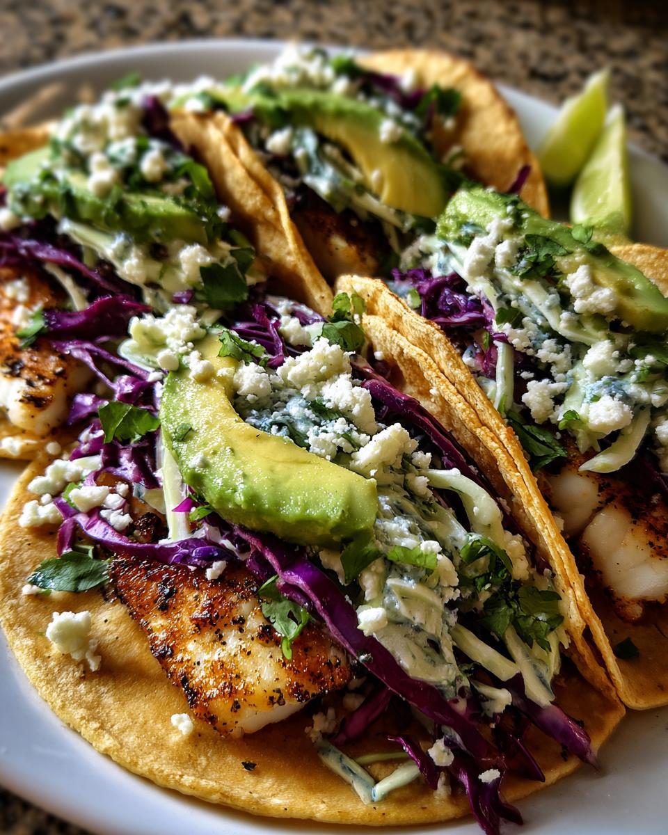 Fish Tacos with Cilantro Lime Slaw - detail 3