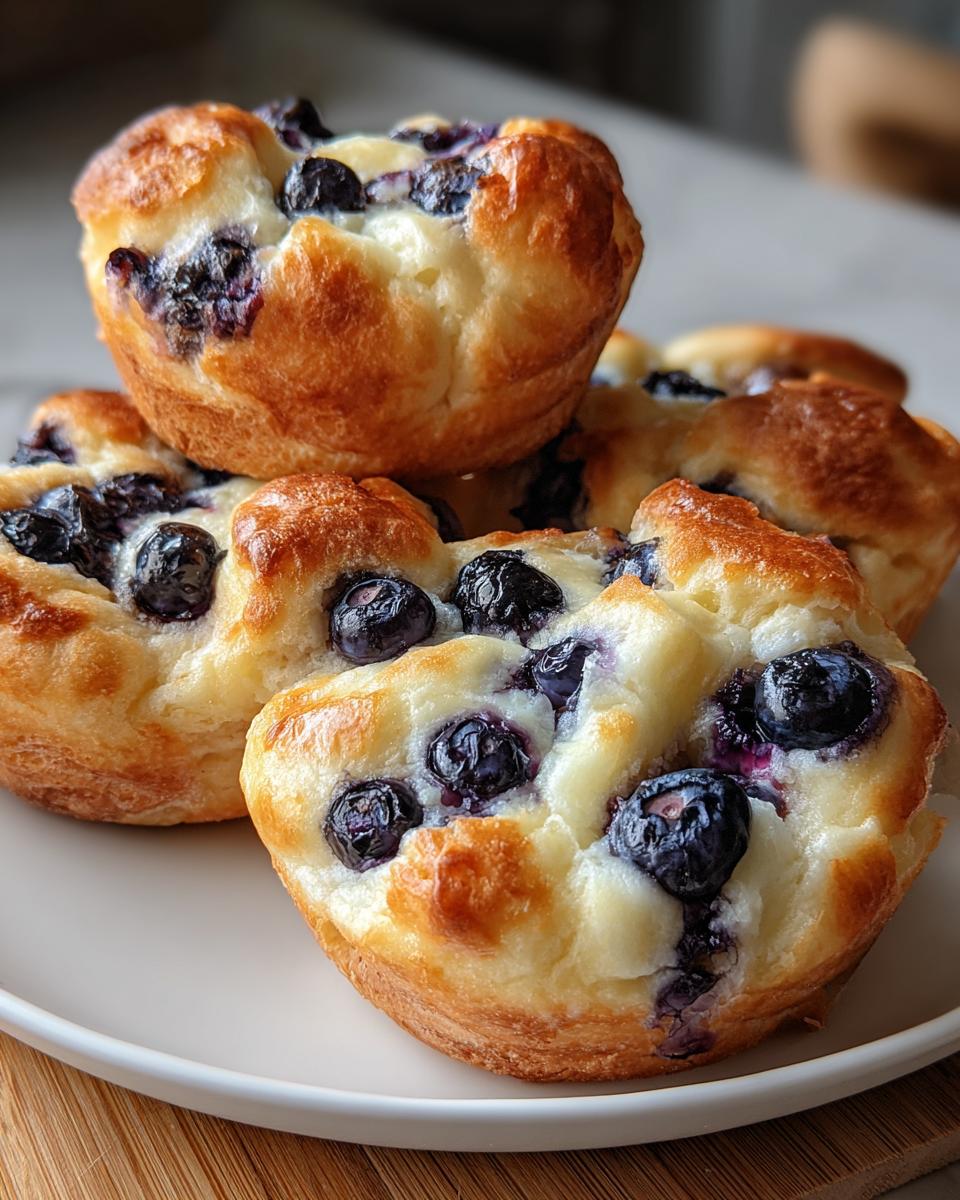 Fluffy Cottage Cheese Blueberry Cloud Bread - detail 1