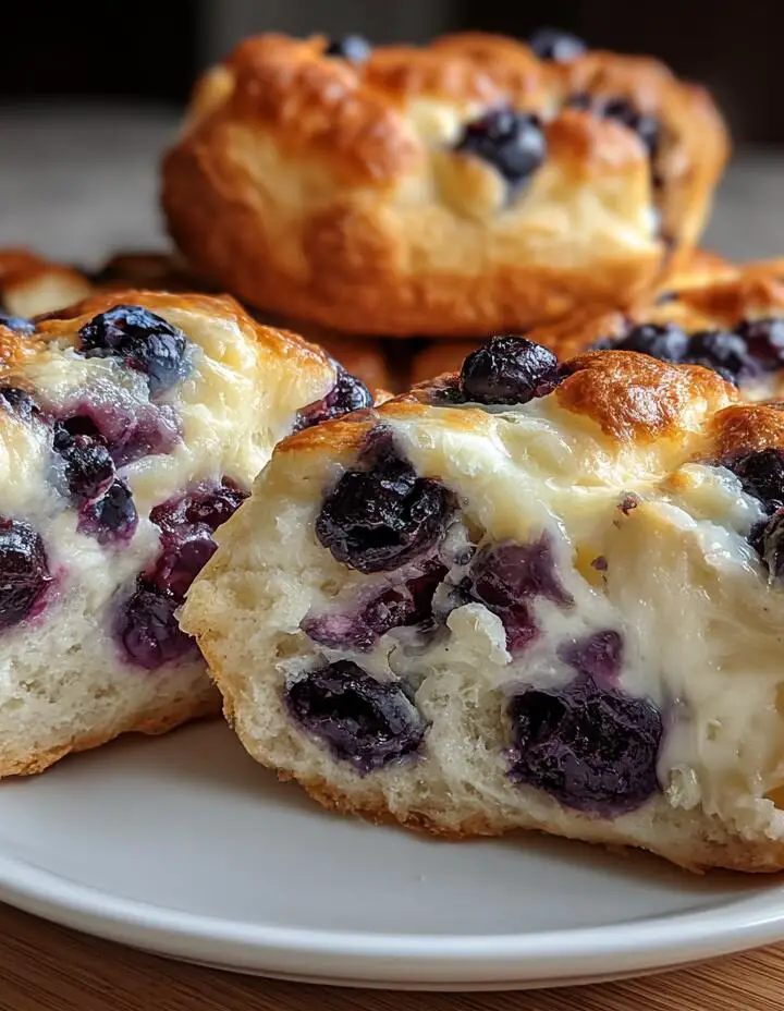 Fluffy Cottage Cheese Blueberry Cloud Bread