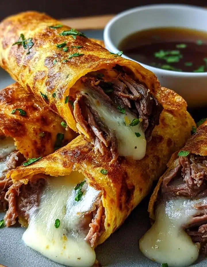 French Dip Tortilla Roll Ups