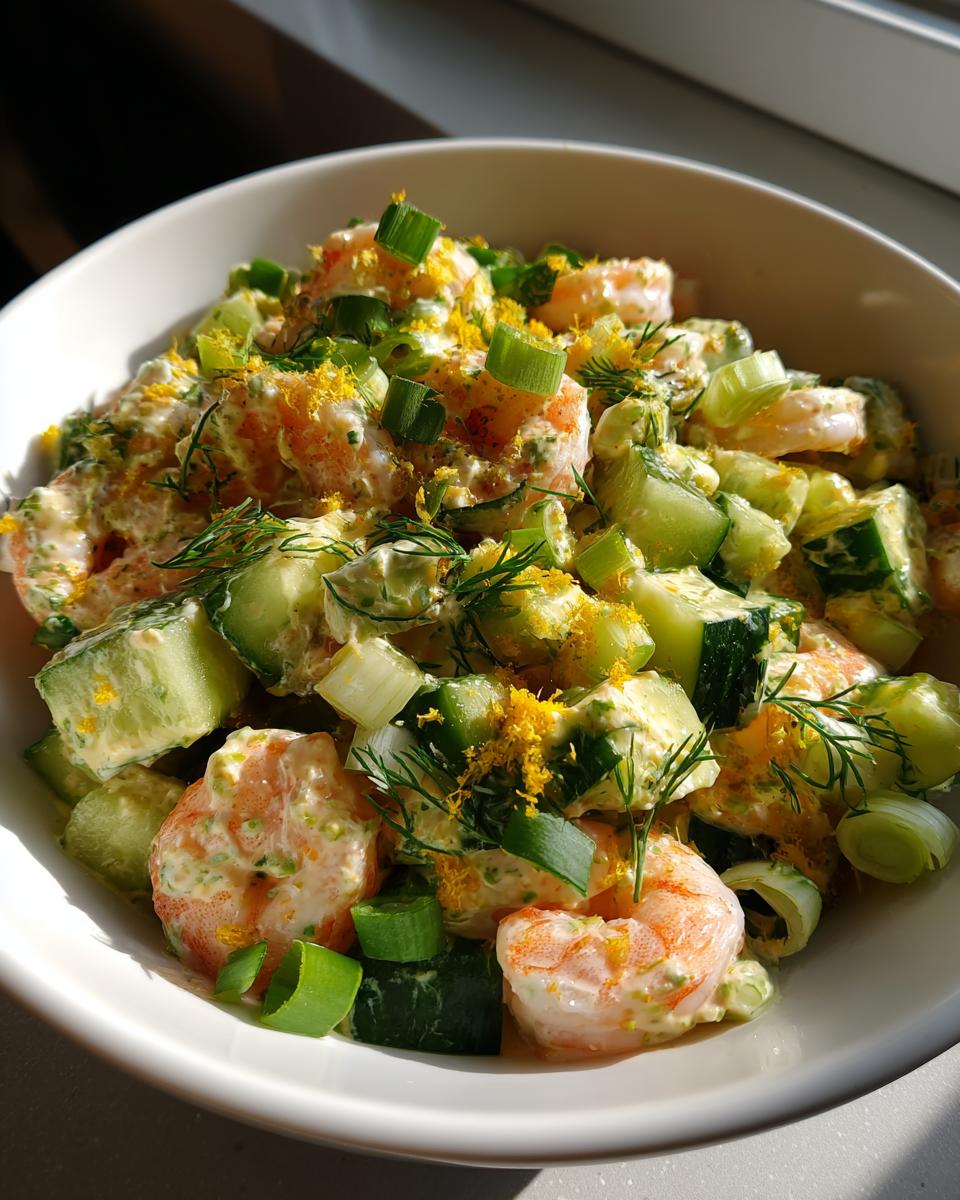 Fresh And Zesty Cucumber Shrimp Salad - detail 1