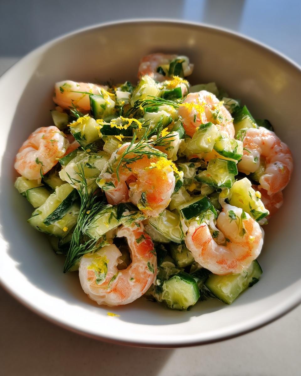 Fresh And Zesty Cucumber Shrimp Salad - detail 3