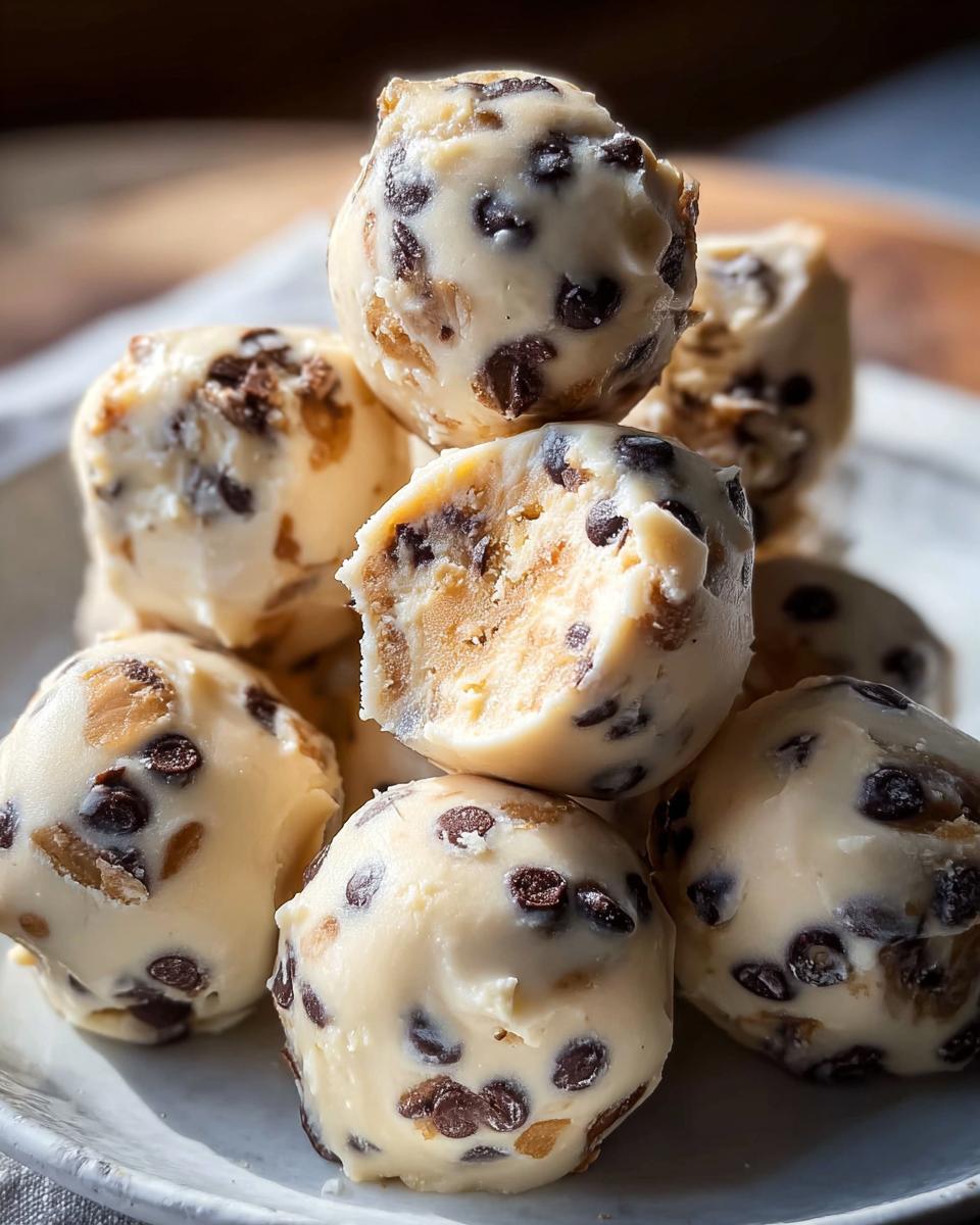 Frozen Greek Yogurt Peanut Butter Bites with Chocolate Chips - detail 2