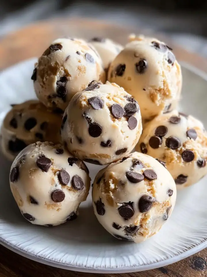 Frozen Greek Yogurt Peanut Butter Bites with Chocolate Chips
