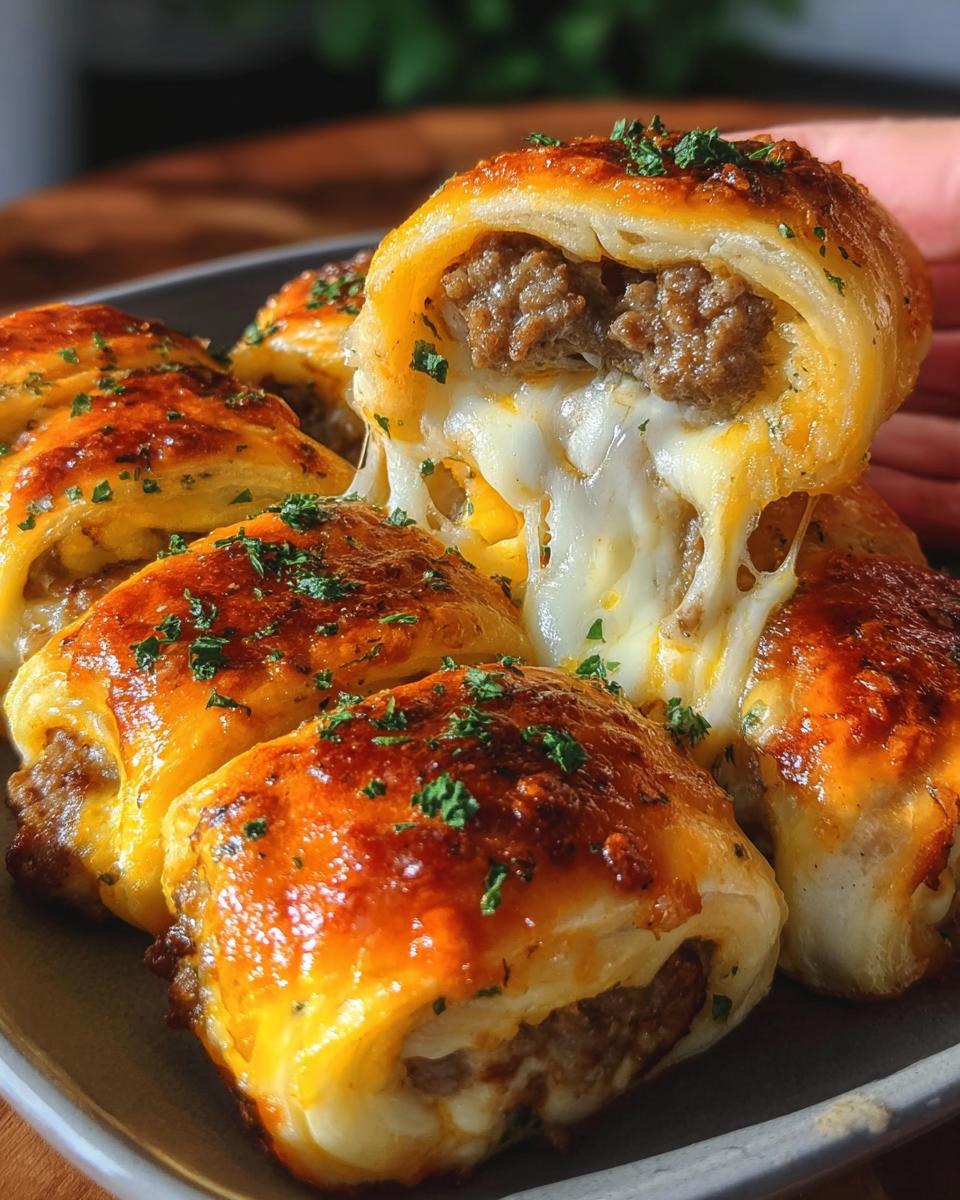 Garlic Butter Cheeseburger Rollups - detail 1