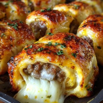 Garlic Butter Cheeseburger Rollups