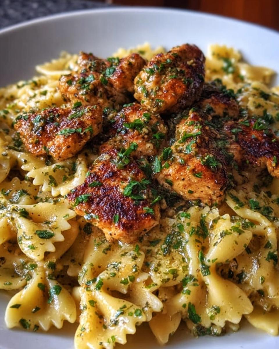 Garlic Butter Chicken with Bowtie Pasta - detail 1
