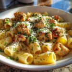 Garlic Butter Chicken with Rigatoni and Parmesan