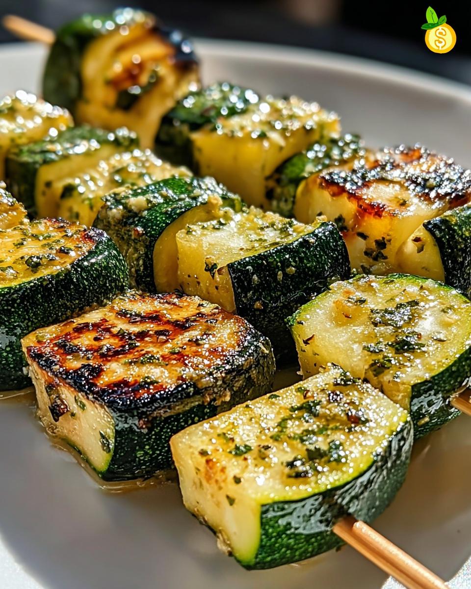 Garlic Butter Zucchini Skewers - detail 1