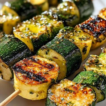 Garlic Butter Zucchini Skewers