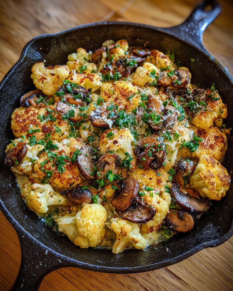 Garlic Cauliflower Mushroom Skillet - detail 1