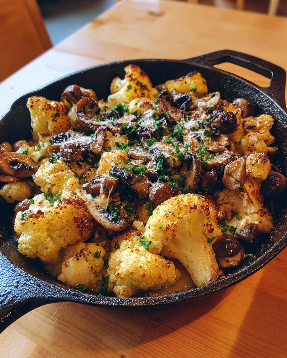 Garlic Cauliflower Mushroom Skillet - detail 2