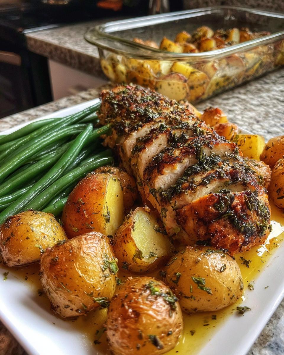 Garlic Herb Chicken with Roasted Potatoes & Green Beans - detail 2