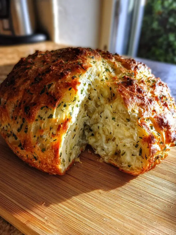 Garlic Herb Dutch Oven Bread