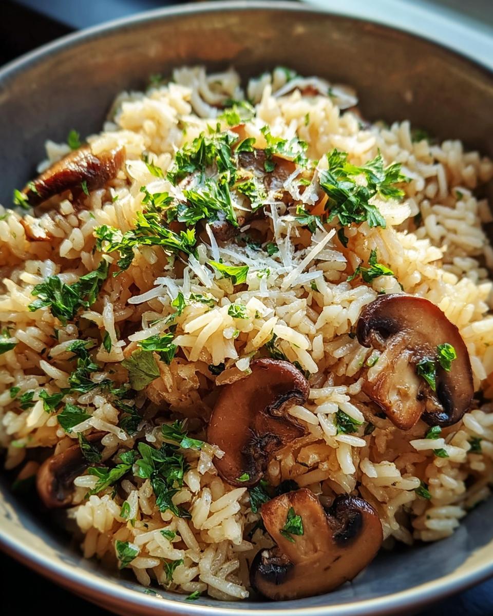 Garlic Mushroom Rice Pilaf - detail 1