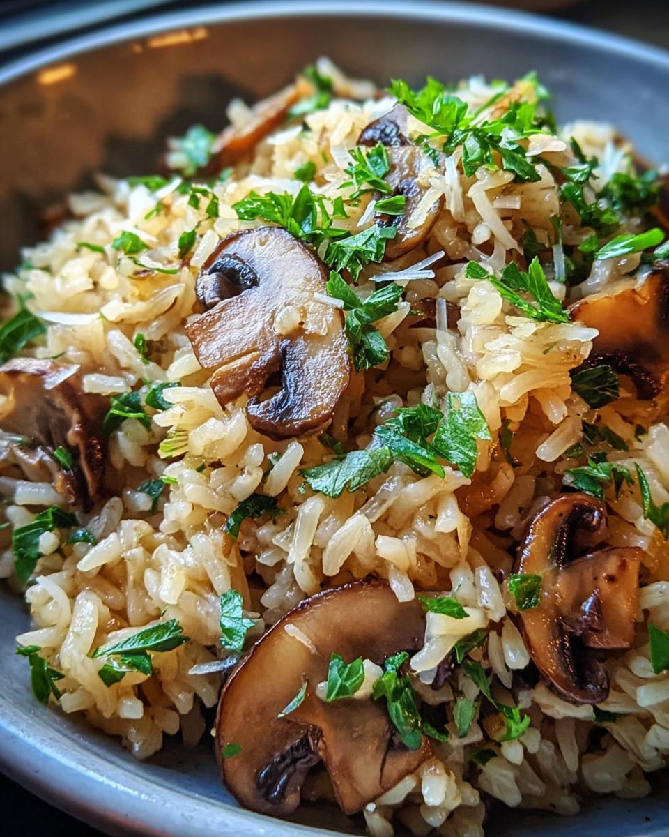 Garlic Mushroom Rice Pilaf - detail 2