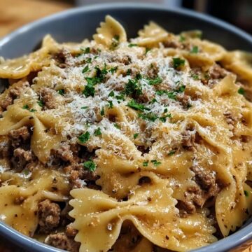 Garlic Parmesan Bowtie Pasta
