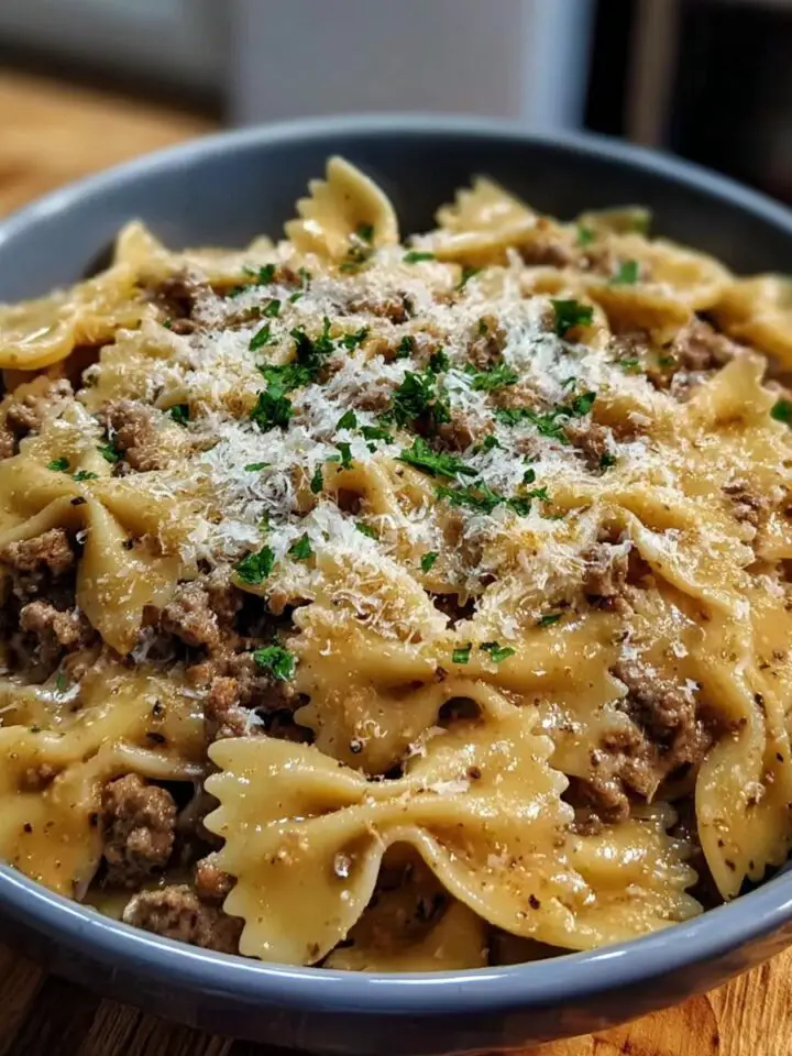 Garlic Parmesan Bowtie Pasta