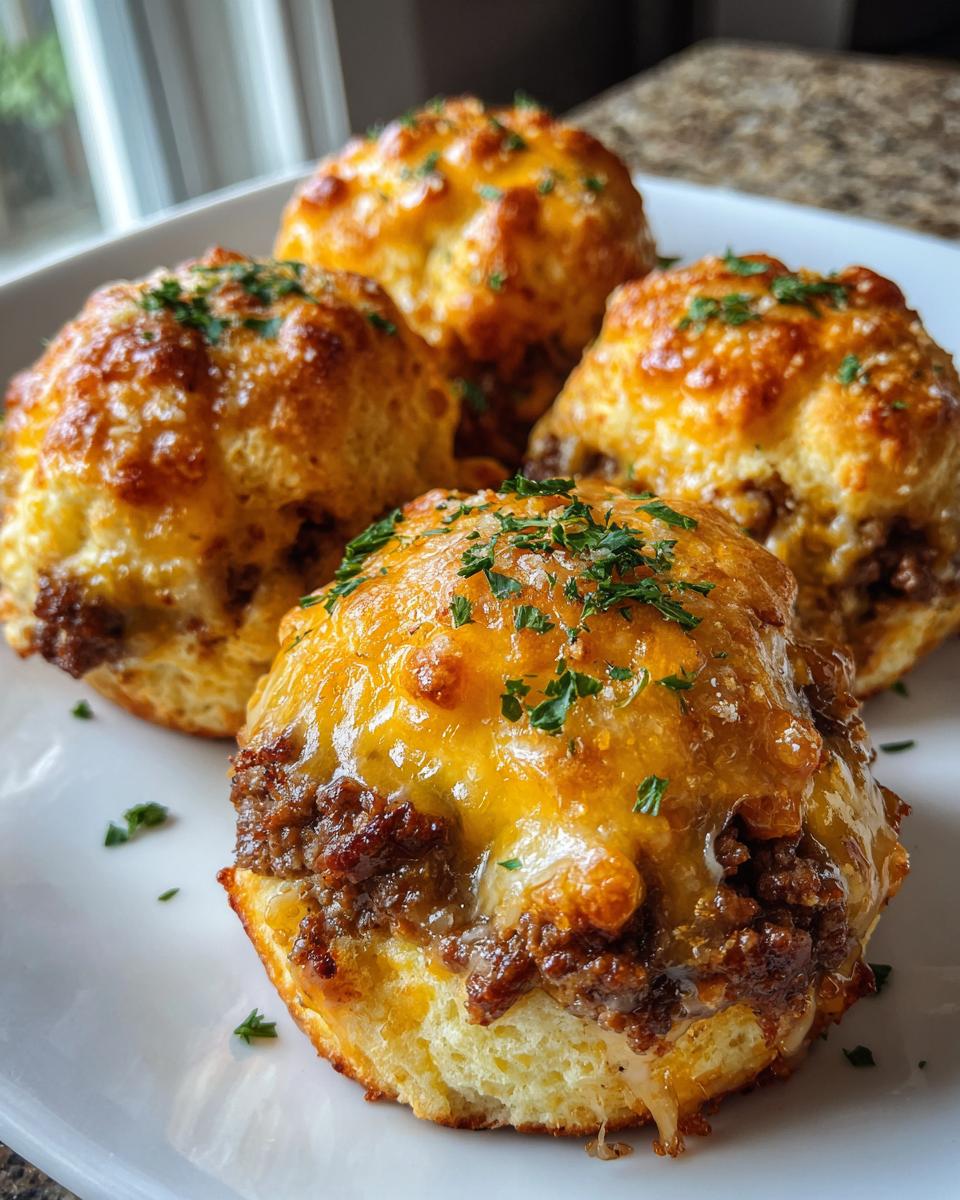 Garlic Parmesan Cheeseburger Bombs - detail 3
