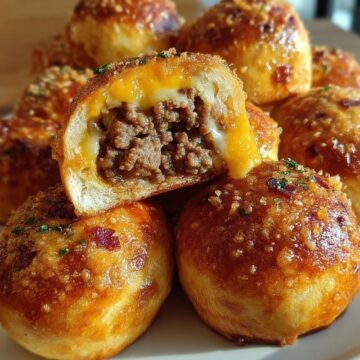Garlic Parmesan Cheeseburger Bombs