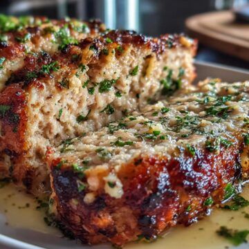 Garlic Parmesan Chicken Meatloaf