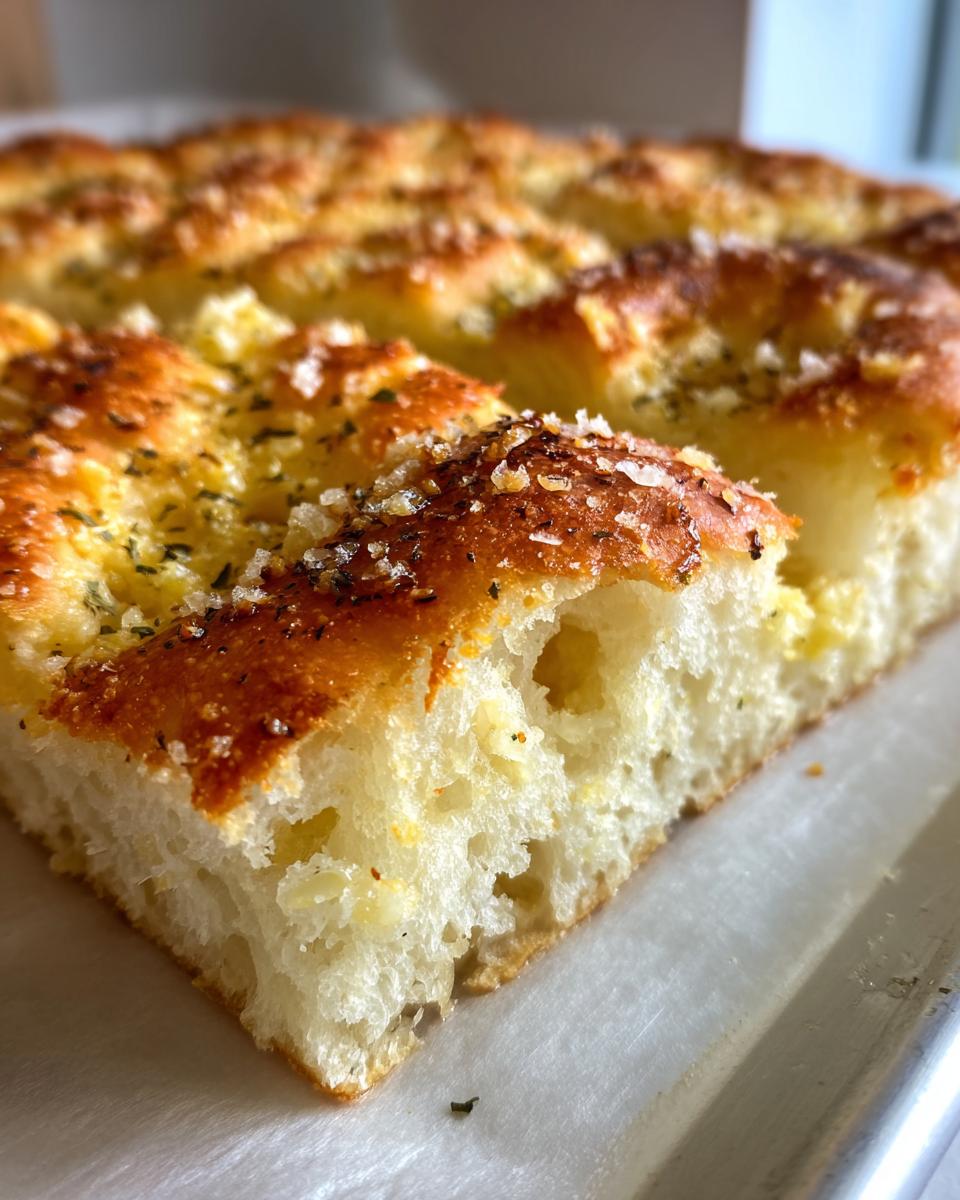 Garlic Parmesan Focaccia Bread - detail 2