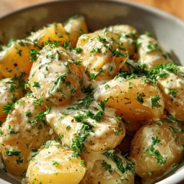 Garlic Sauce Baby Potatoes