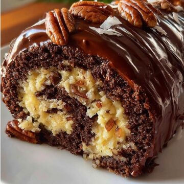 German Chocolate Cake Roll