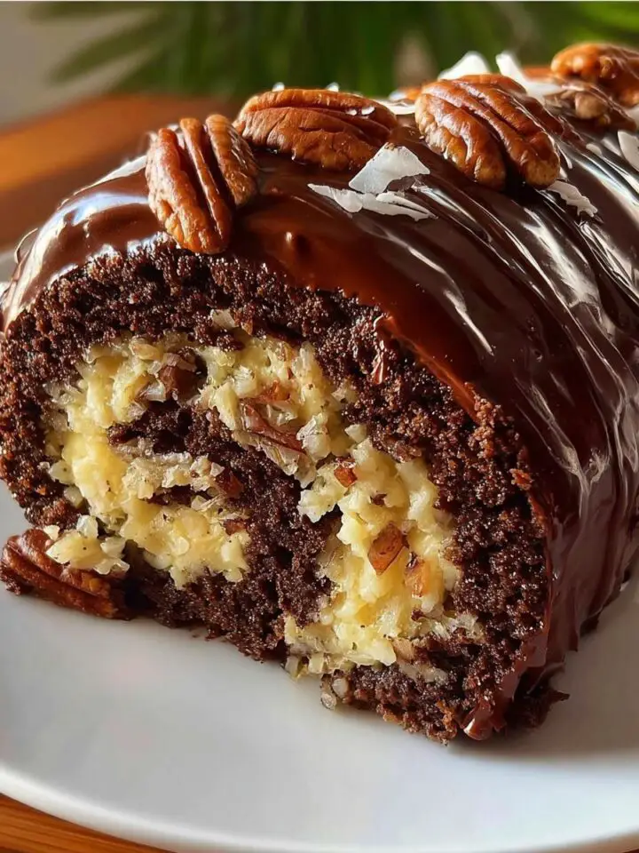 German Chocolate Cake Roll