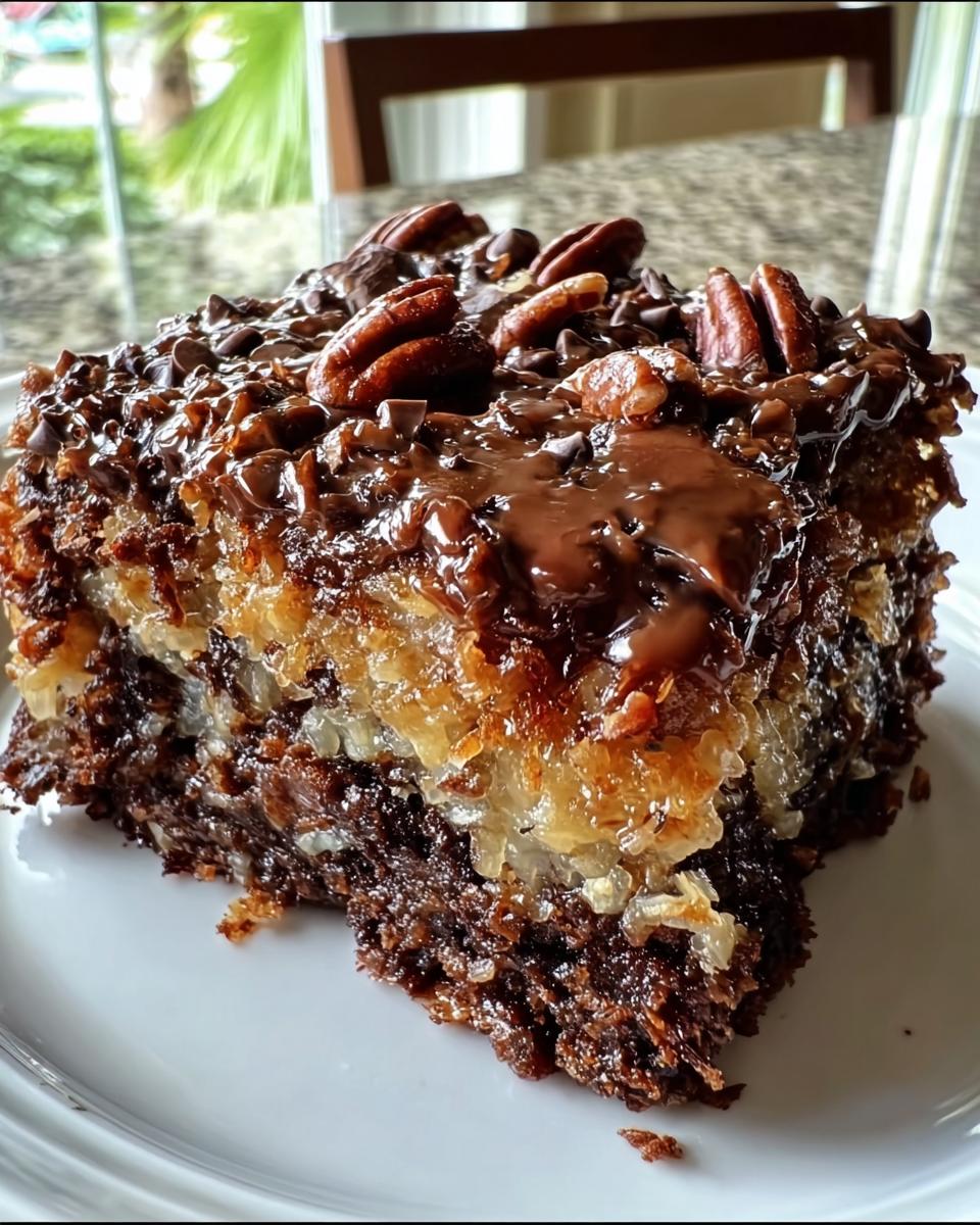 German Chocolate Dump Cake - detail 1