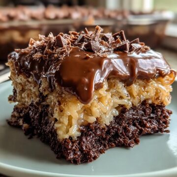 German Chocolate Poke Cake
