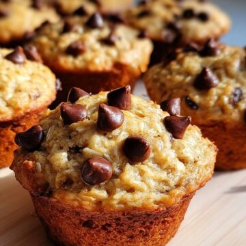Greek Yogurt Chocolate Chip Oatmeal Muffin Cups