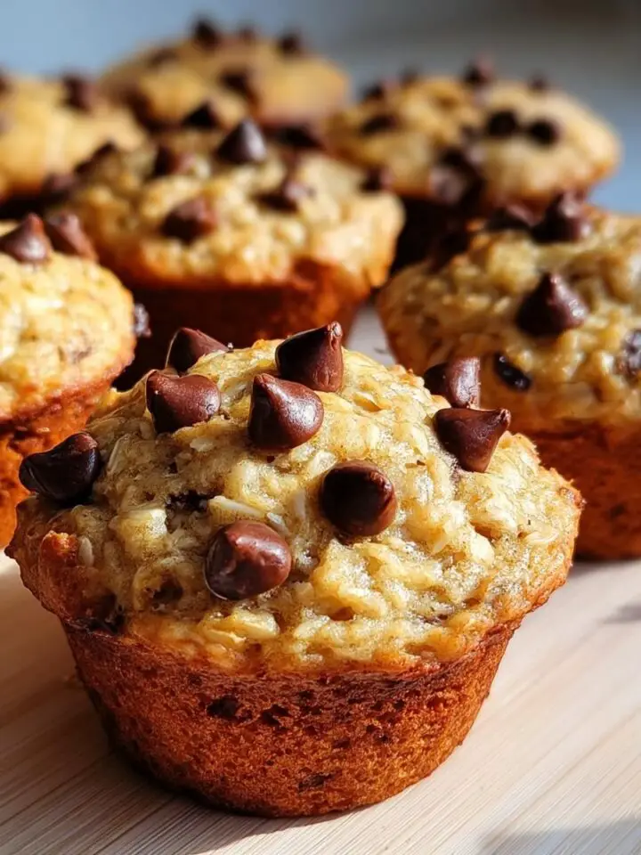 Greek Yogurt Chocolate Chip Oatmeal Muffin Cups