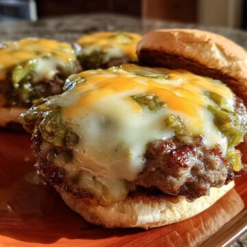Green Chile Cheeseburgers
