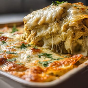 Green Chile Chicken Enchilada Casserole