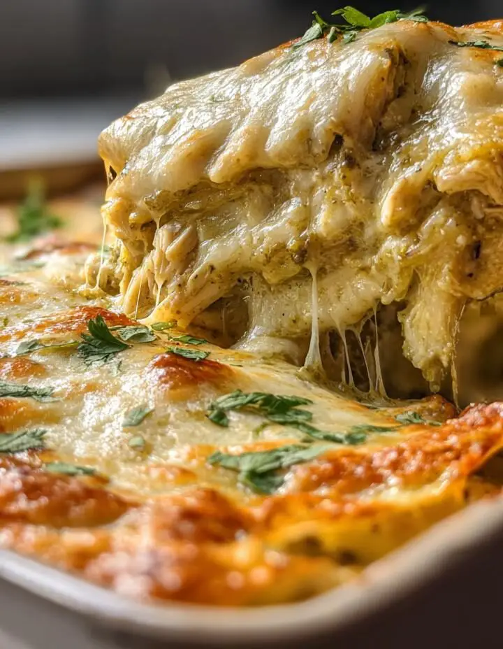 Green Chile Chicken Enchilada Casserole