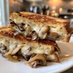 Grilled Cheese with Gouda, Roasted Mushrooms and Onions