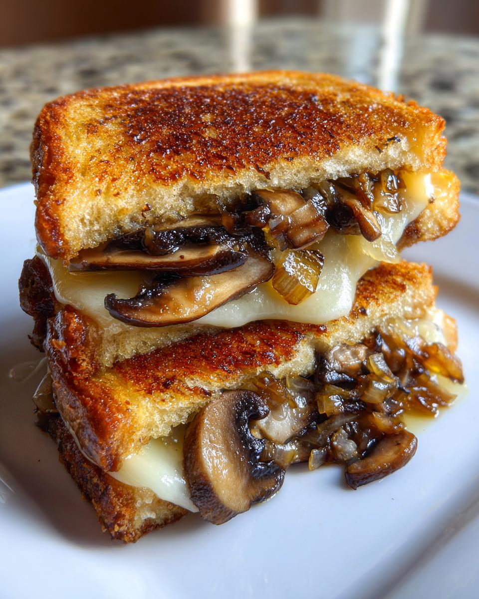 Grilled Cheese with Gouda, Roasted Mushrooms and Onions - detail 3