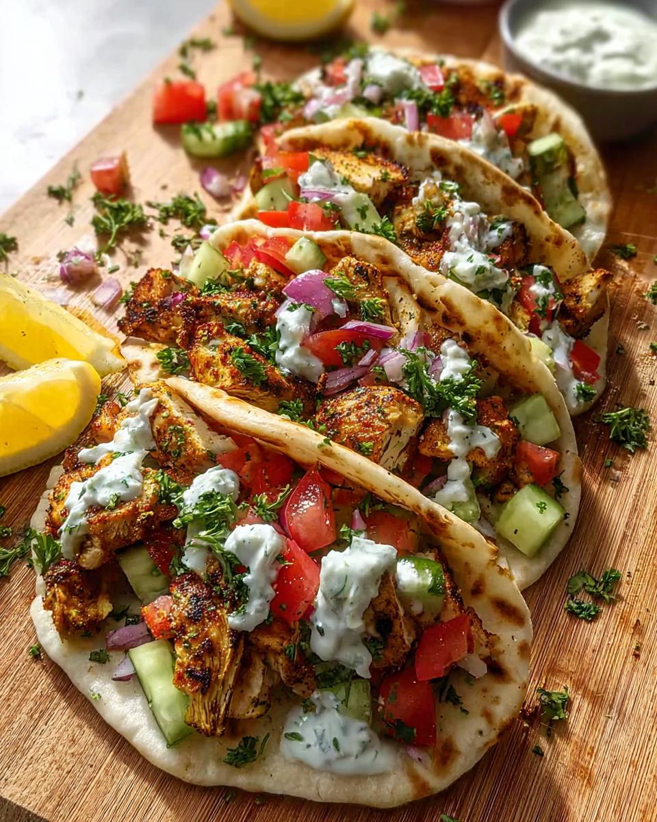 Grilled Mediterranean Chicken Tacos - detail 1