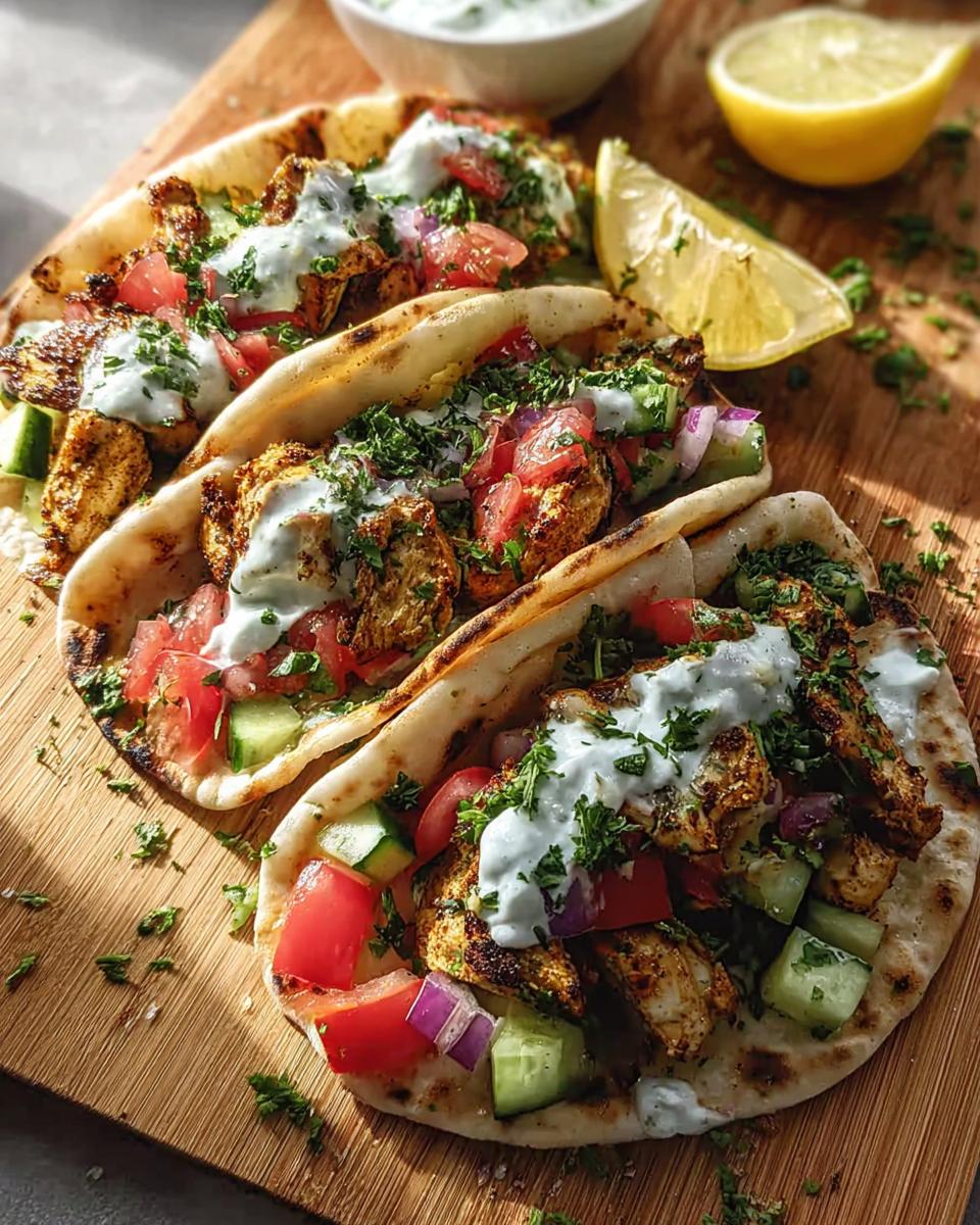 Grilled Mediterranean Chicken Tacos - detail 2