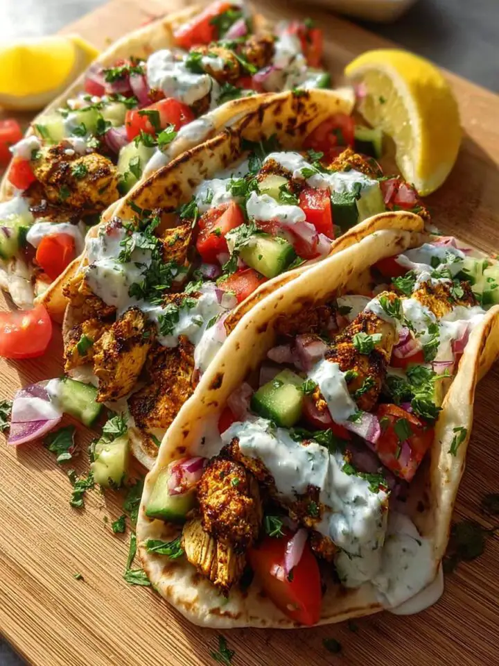 Grilled Mediterranean Chicken Tacos