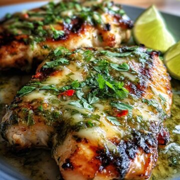Grilled Salsa Verde Pepper Jack Chicken